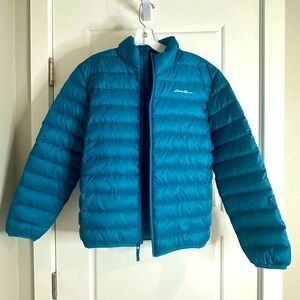 Eddie Bauer Kids Blue Puffer Jacket, Size L (14)